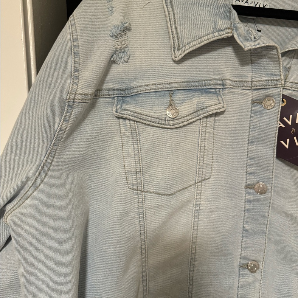Plus Size Jean Jacket - Picture 3 of 3